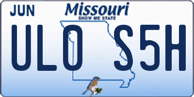 MO license plate UL0S5H