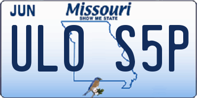 MO license plate UL0S5P