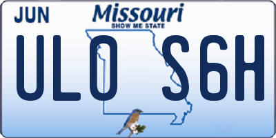 MO license plate UL0S6H