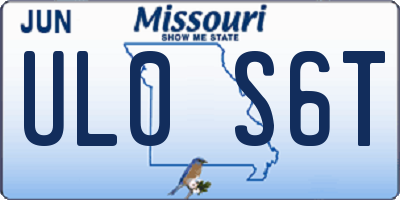 MO license plate UL0S6T