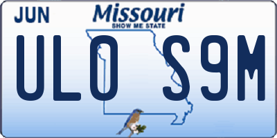 MO license plate UL0S9M
