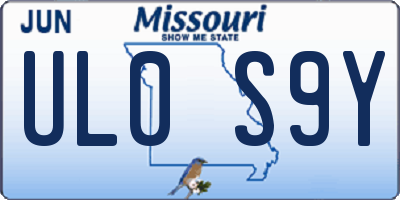 MO license plate UL0S9Y