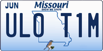 MO license plate UL0T1M