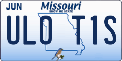 MO license plate UL0T1S
