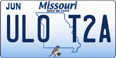 MO license plate UL0T2A