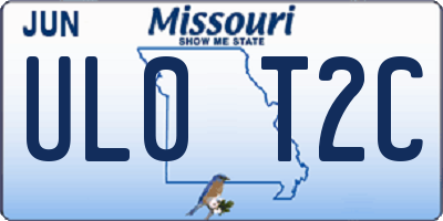 MO license plate UL0T2C