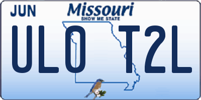MO license plate UL0T2L