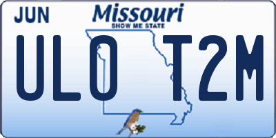 MO license plate UL0T2M