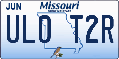 MO license plate UL0T2R