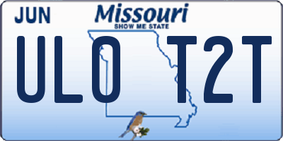 MO license plate UL0T2T