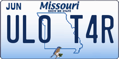 MO license plate UL0T4R