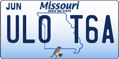 MO license plate UL0T6A
