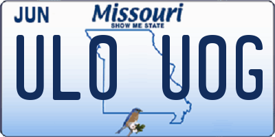 MO license plate UL0U0G