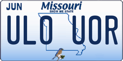 MO license plate UL0U0R