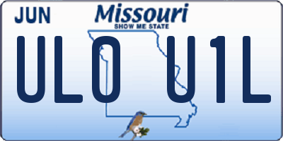 MO license plate UL0U1L