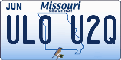 MO license plate UL0U2Q