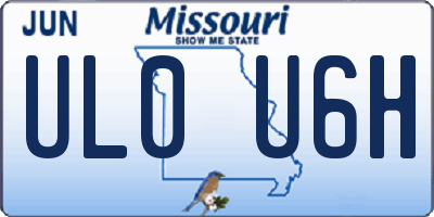 MO license plate UL0U6H
