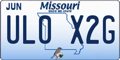 MO license plate UL0X2G