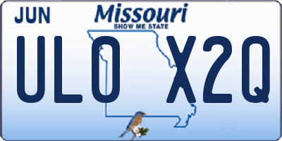 MO license plate UL0X2Q
