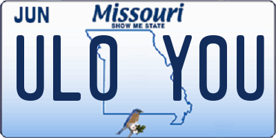 MO license plate UL0Y0U