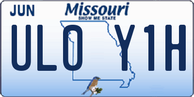 MO license plate UL0Y1H