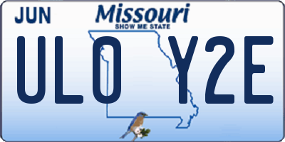 MO license plate UL0Y2E