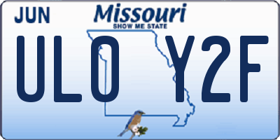 MO license plate UL0Y2F