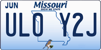 MO license plate UL0Y2J