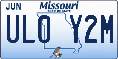 MO license plate UL0Y2M