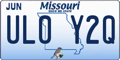 MO license plate UL0Y2Q