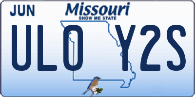 MO license plate UL0Y2S