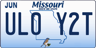 MO license plate UL0Y2T