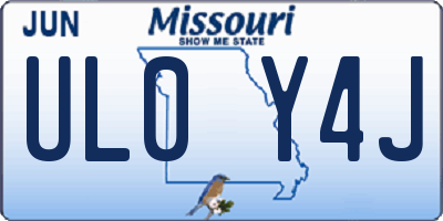 MO license plate UL0Y4J