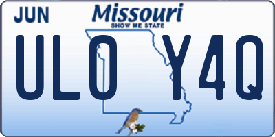 MO license plate UL0Y4Q