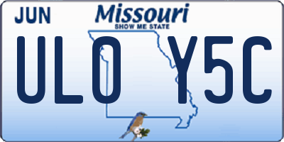 MO license plate UL0Y5C