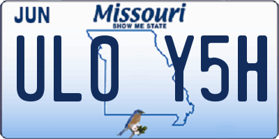 MO license plate UL0Y5H