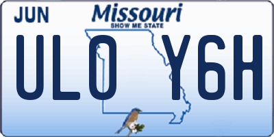 MO license plate UL0Y6H