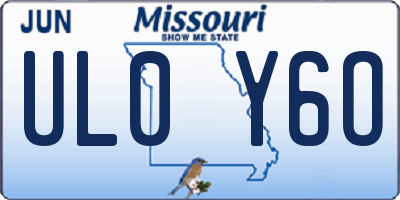 MO license plate UL0Y6O