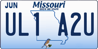 MO license plate UL1A2U