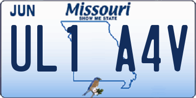 MO license plate UL1A4V