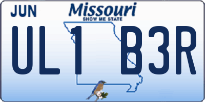 MO license plate UL1B3R