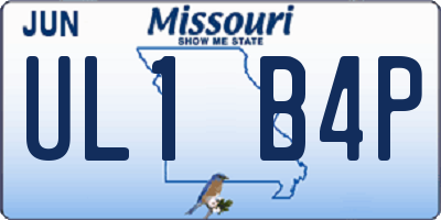 MO license plate UL1B4P