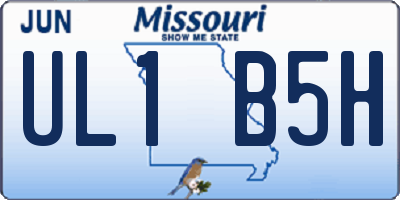 MO license plate UL1B5H