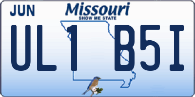 MO license plate UL1B5I