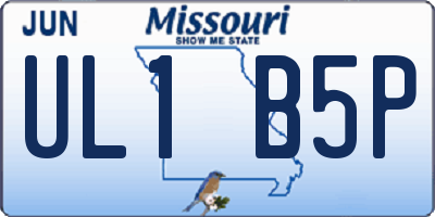 MO license plate UL1B5P