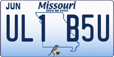 MO license plate UL1B5U