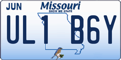 MO license plate UL1B6Y
