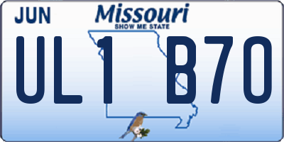 MO license plate UL1B7O