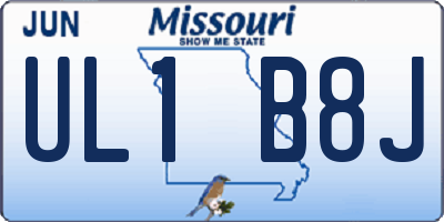 MO license plate UL1B8J