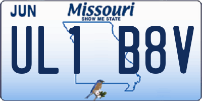 MO license plate UL1B8V